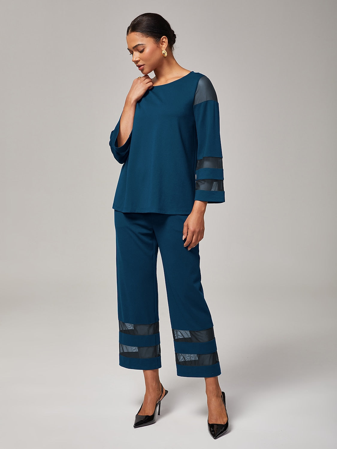 Pants Ankle-Length Chiffon Modal Pockets