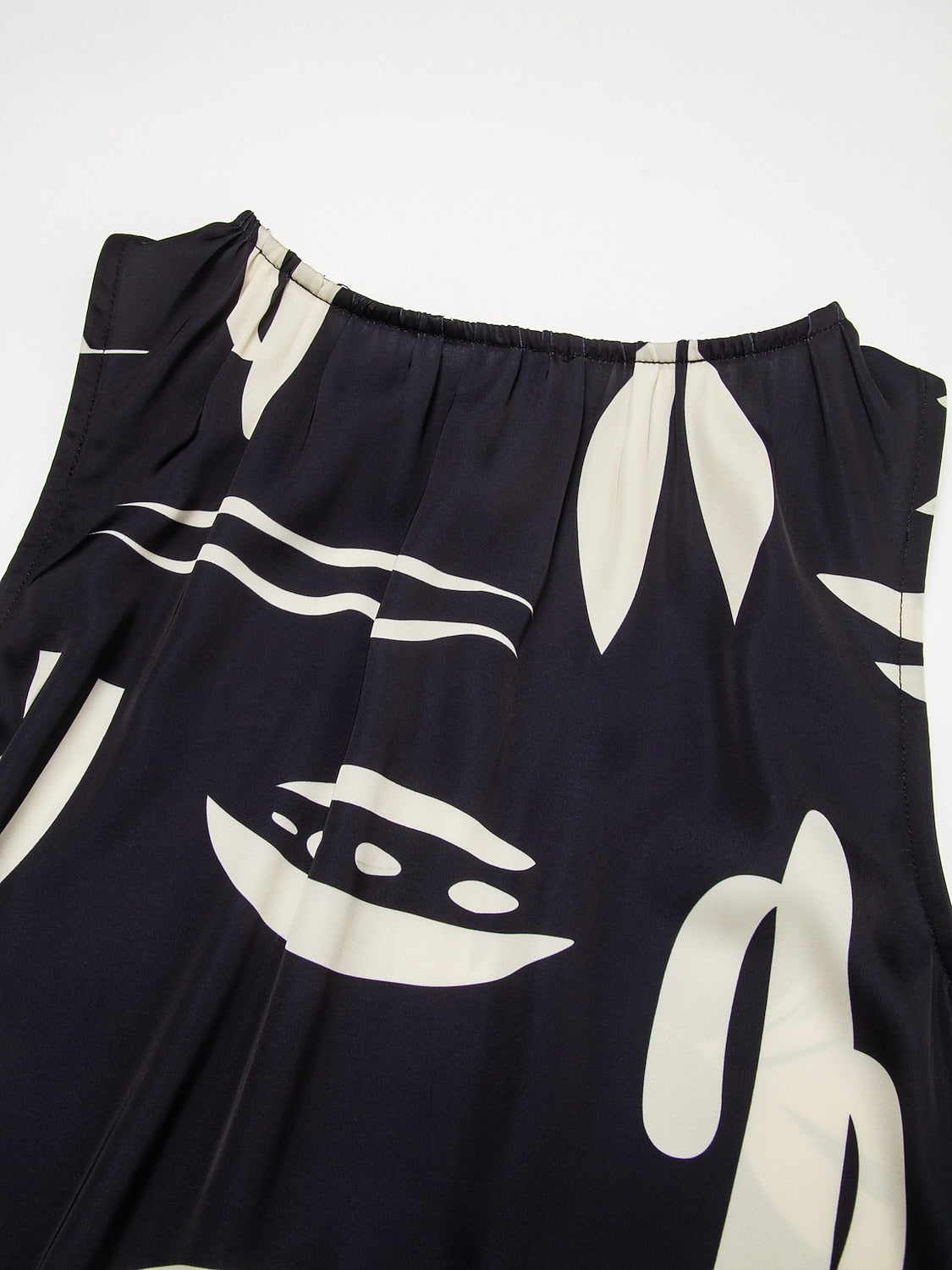 Satin Leaves less Maxi Dress (No Belt)