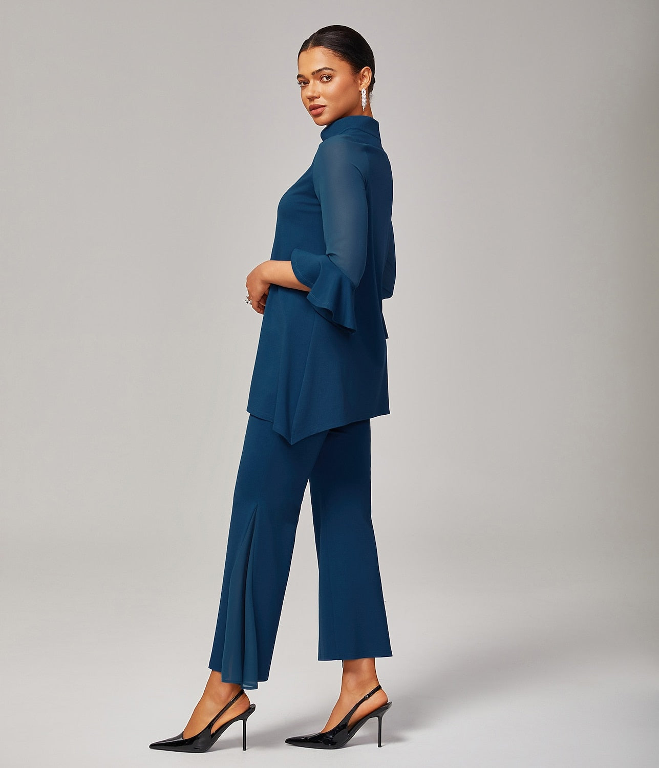 Chiffon Modal Slim Fit Sheer Lightweight Breathable Blouse