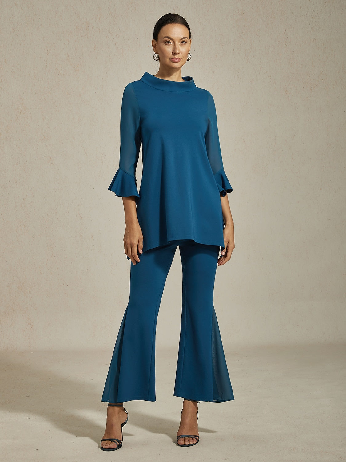 Chiffon Modal Slim Fit Sheer Lightweight Breathable Blouse