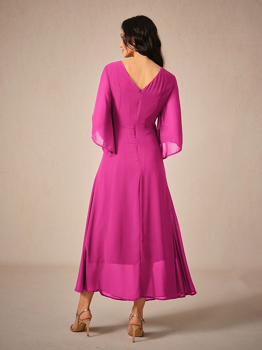 Chiffon Plain Ruffle Twisted Maxi Dress