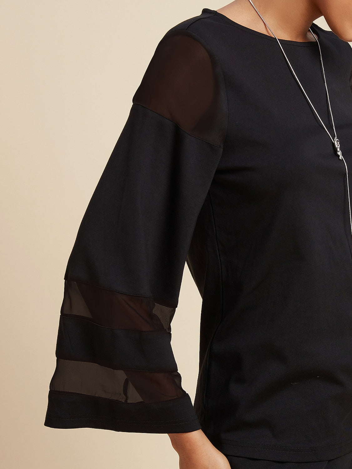 Style Chiffon Blouse Modal Illusion Pure Color Loose