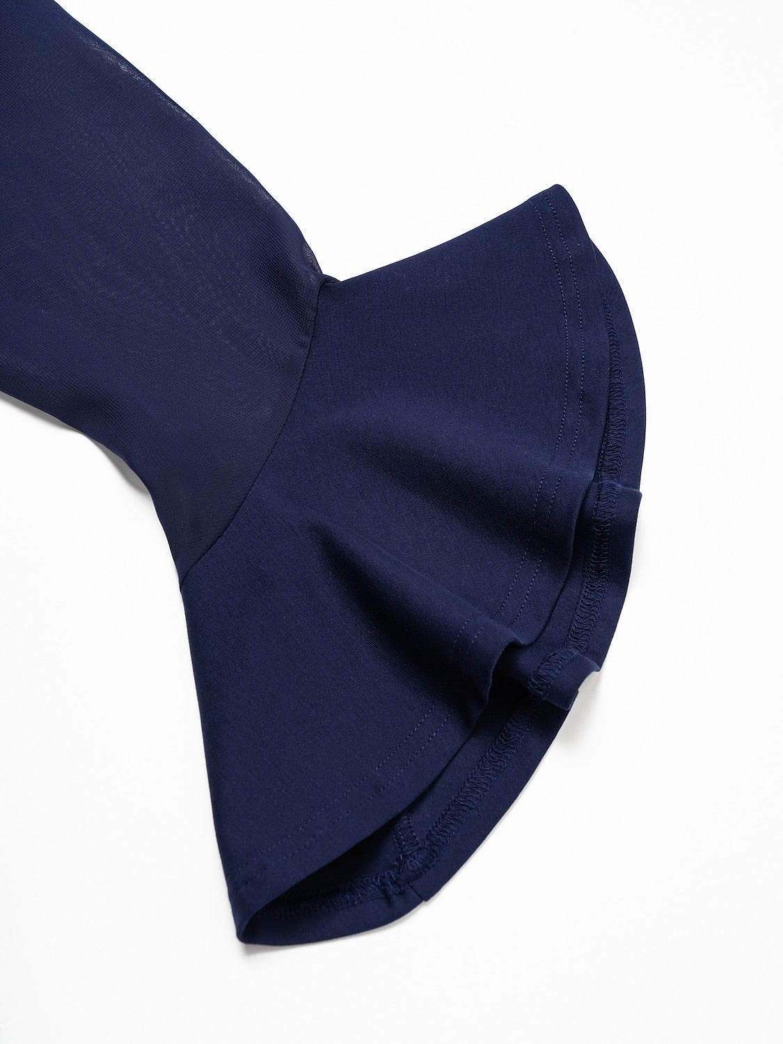 Modal Patch Flare Cuff Knit Blouse