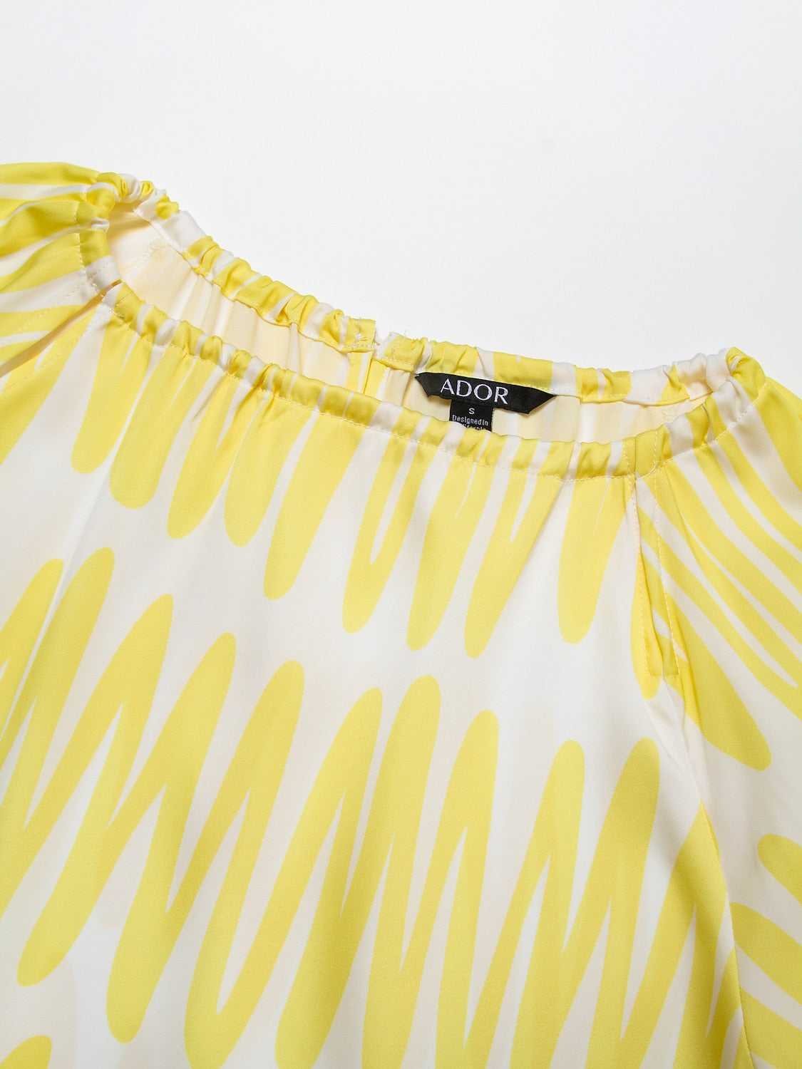 Satin Puff Hollow Out Raglan Shirt