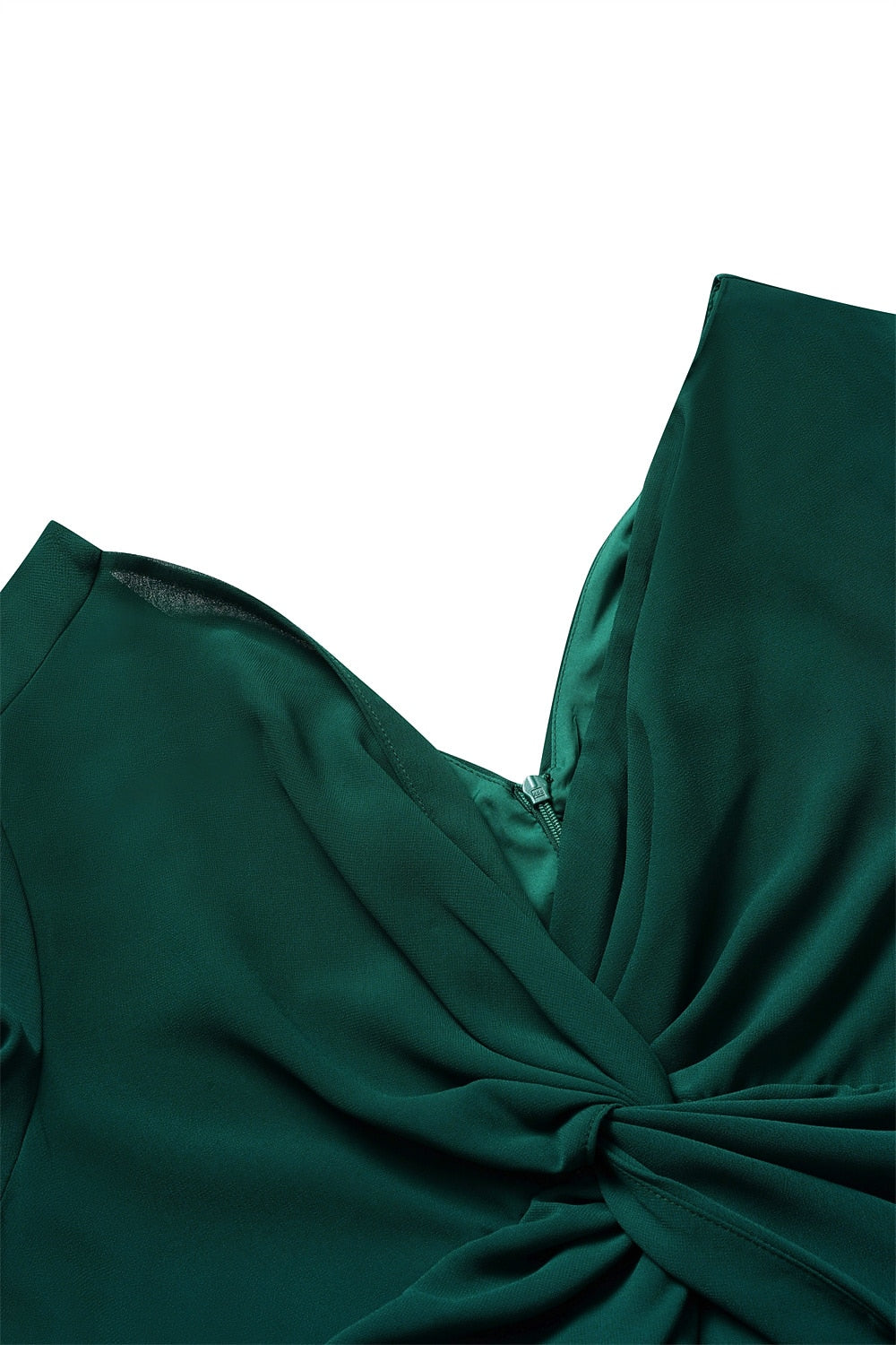 Chiffon Plain Ruffle Twisted Maxi Dress