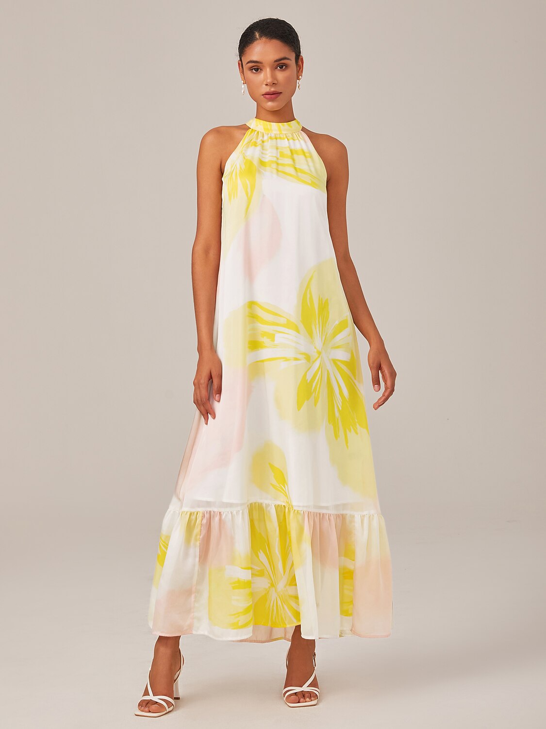 Super loose A-line halter dress