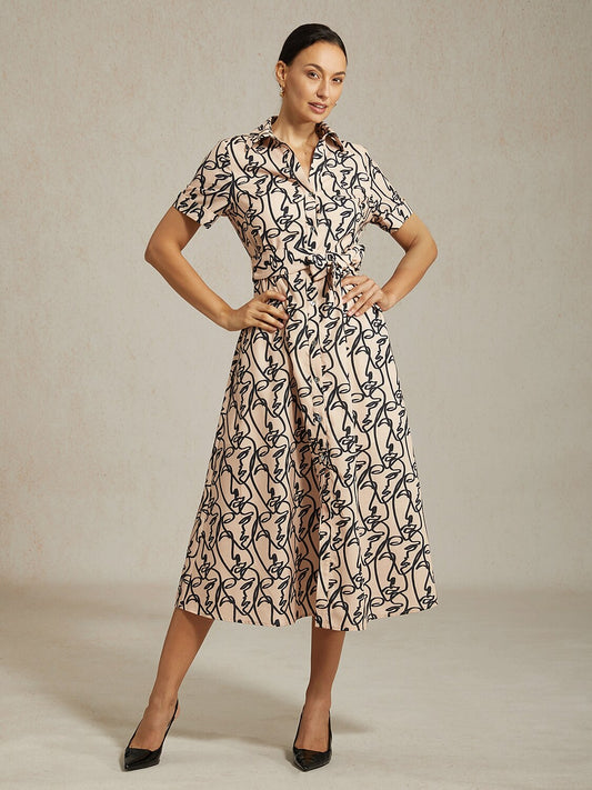 Dress Shirt Abstract Art Pattern Pockets