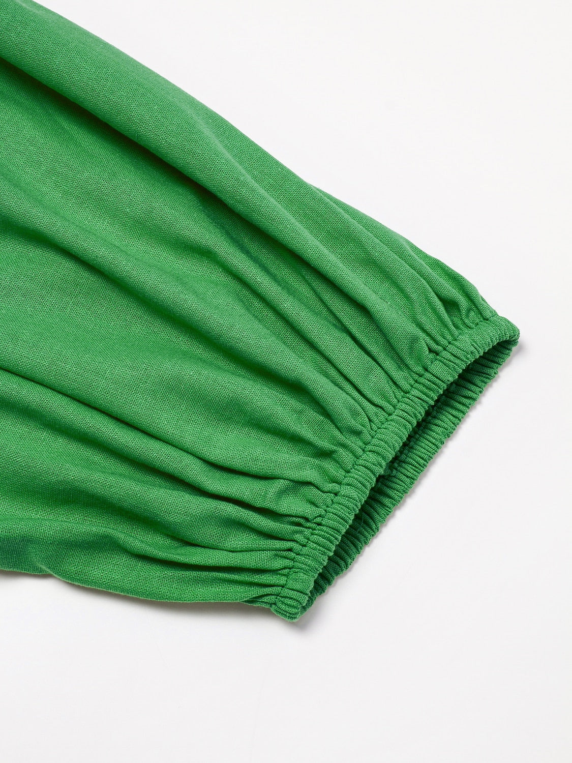 Cotton Resort Maxi Dress Loose Fit Off-Shoulder Puff