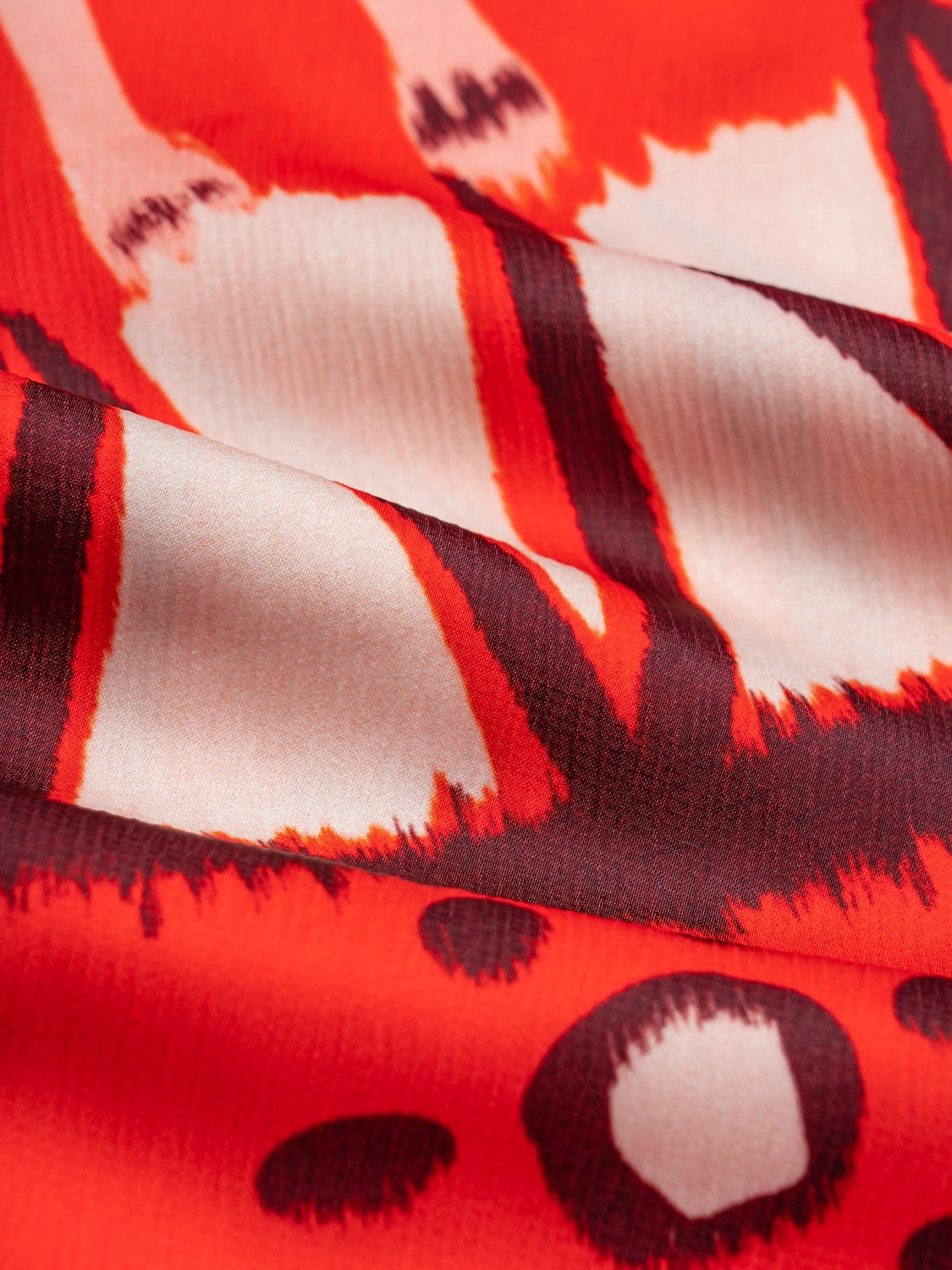 Chiffon Orange Printing Elegant Bohemia Midi Skirt