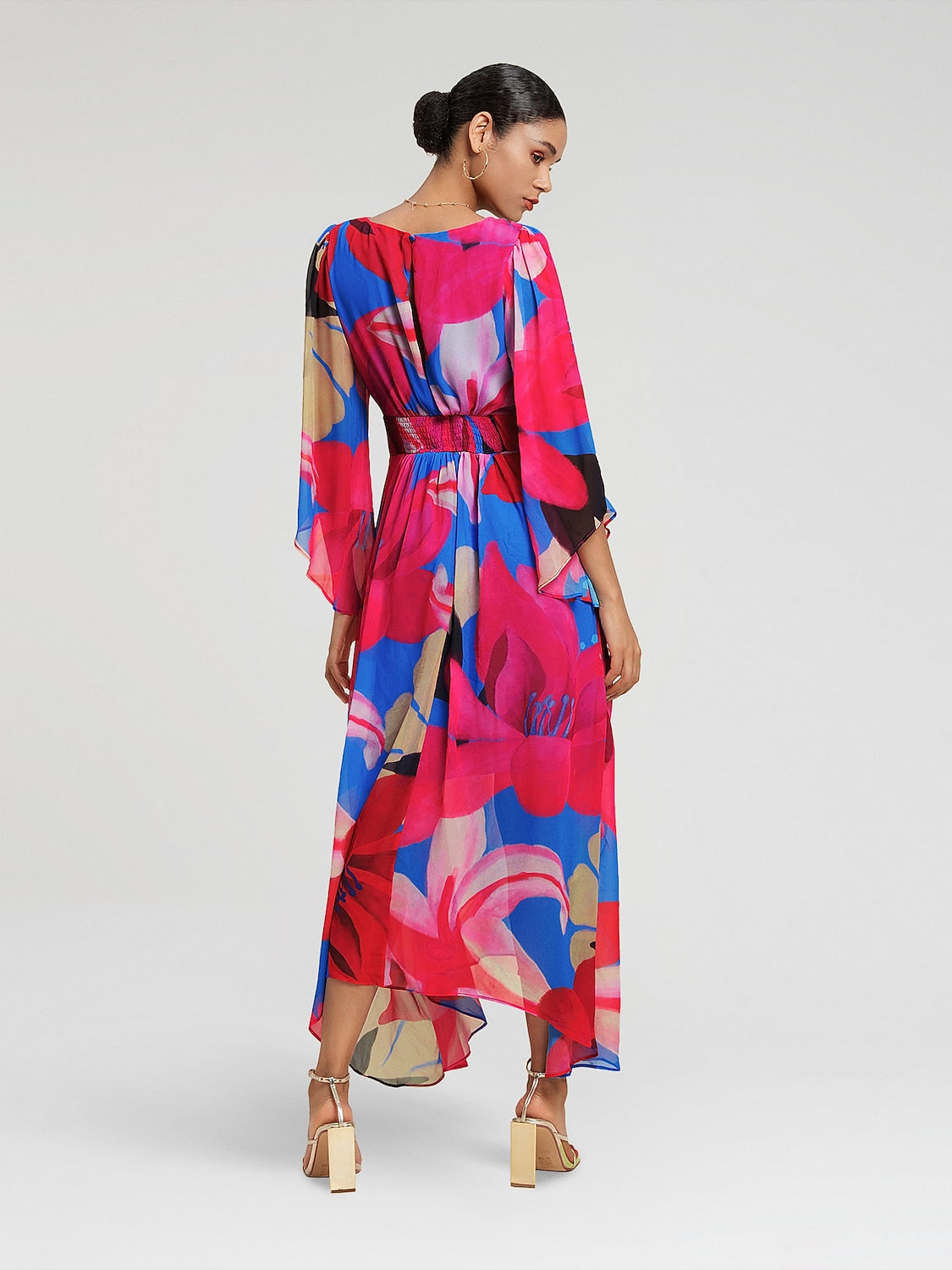 Chiffon Floral Maxi Dress