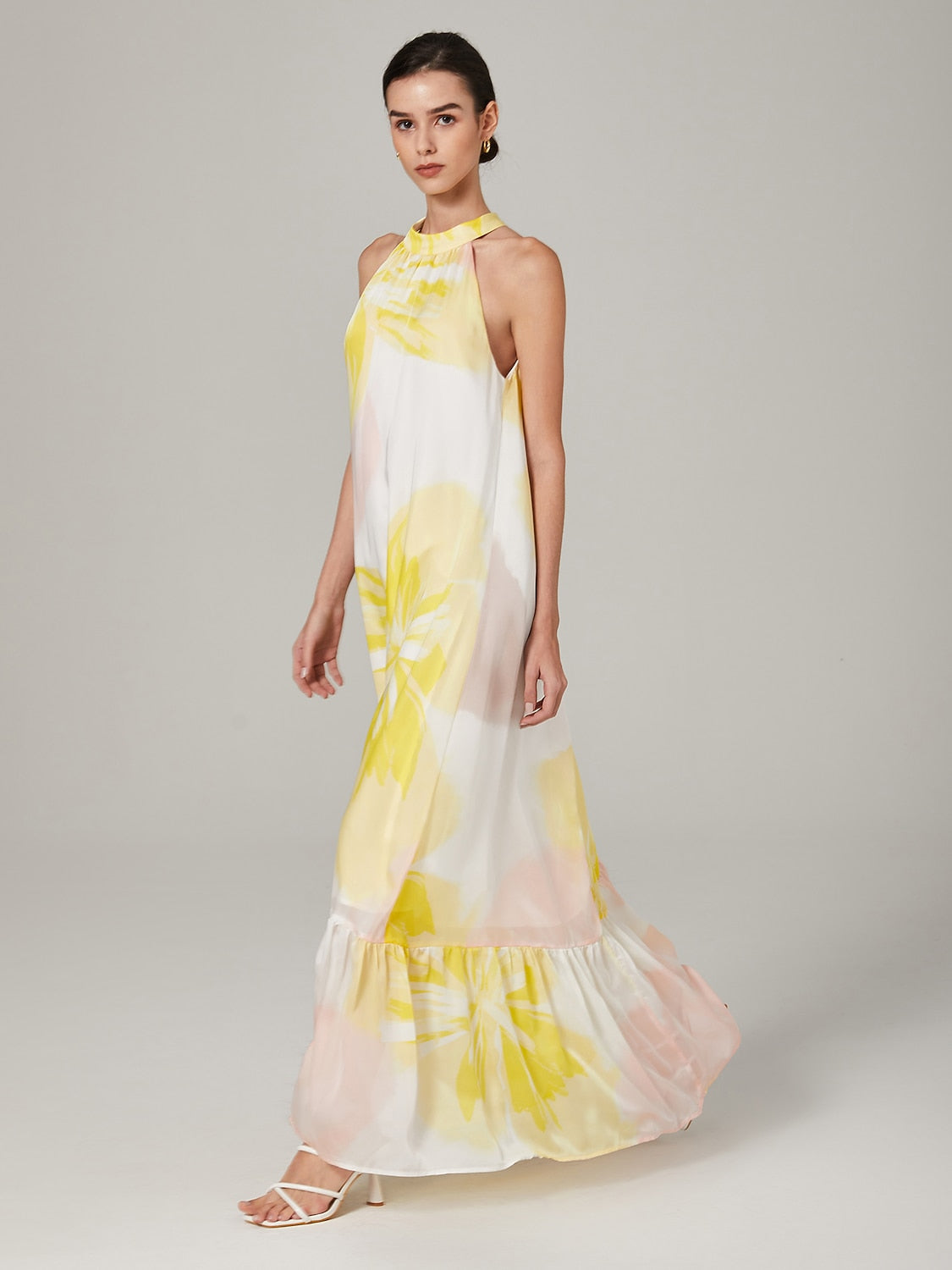 Super loose A-line halter dress