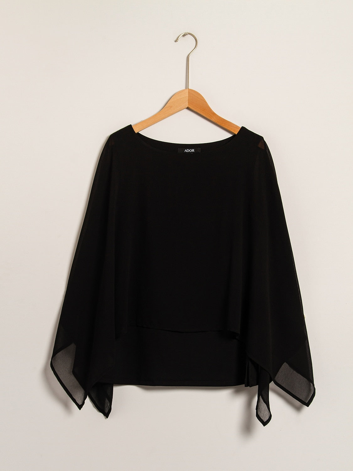 Stylish Luxurious Modal Chiffon Cape Top Blouse