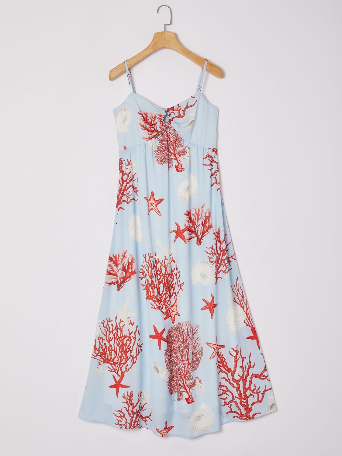 Red Ocean-Themed Cami Dress