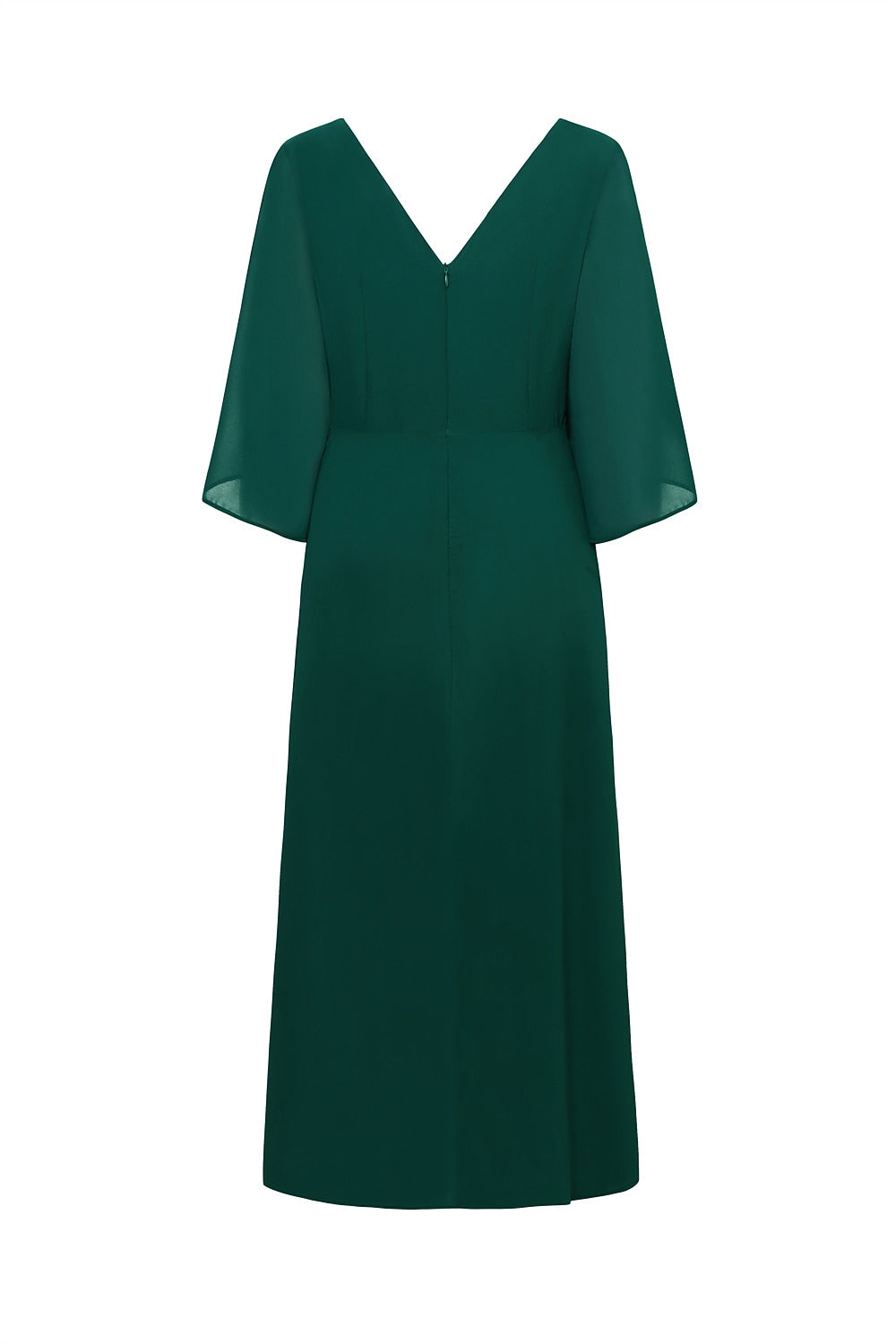 Chiffon Plain Ruffle Twisted Maxi Dress