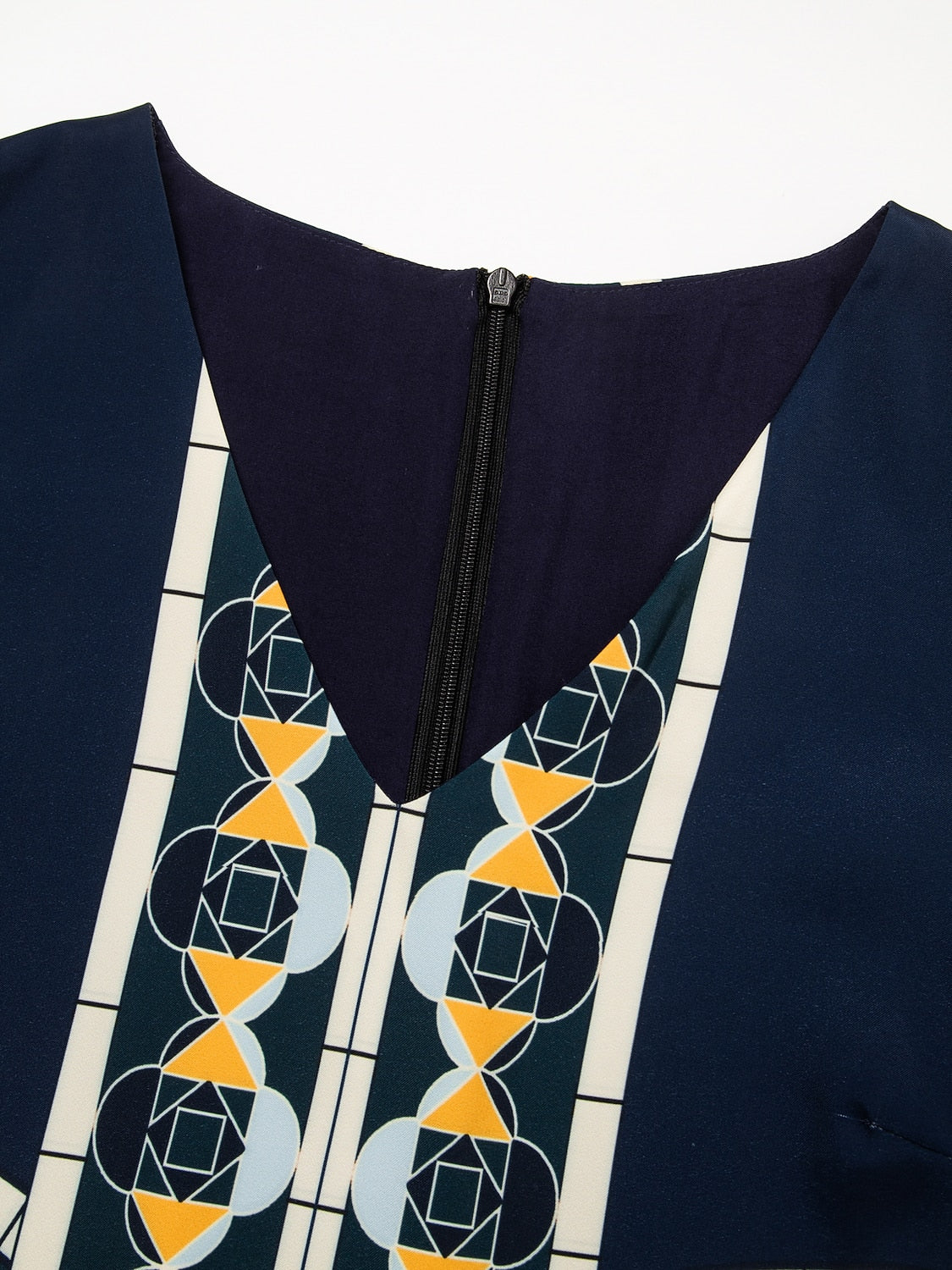 Satin Folk Print Maxi Dress