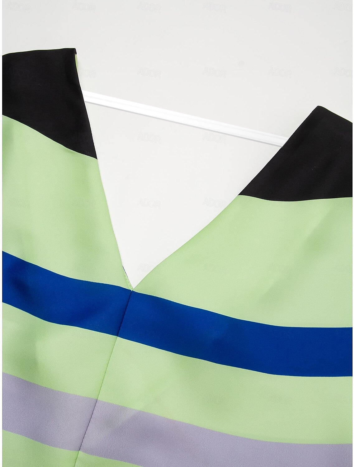 Satin Geometric Print Poncho Blouse