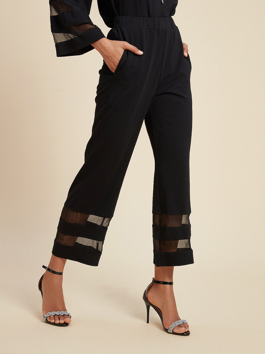 Pants Ankle-Length Chiffon Modal Pockets