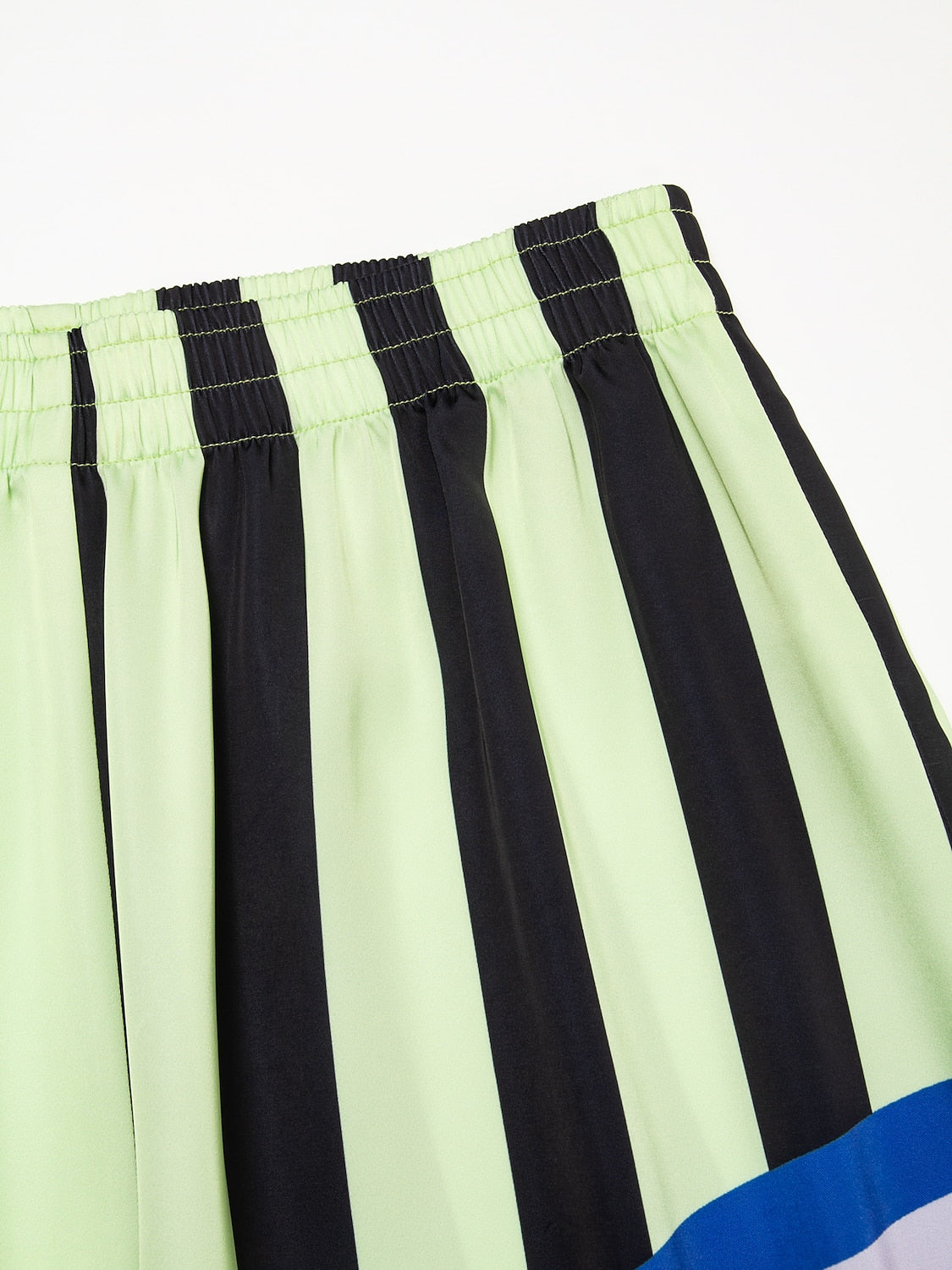 Satin Geometric Print Relaxed Elasticity Straight Pants