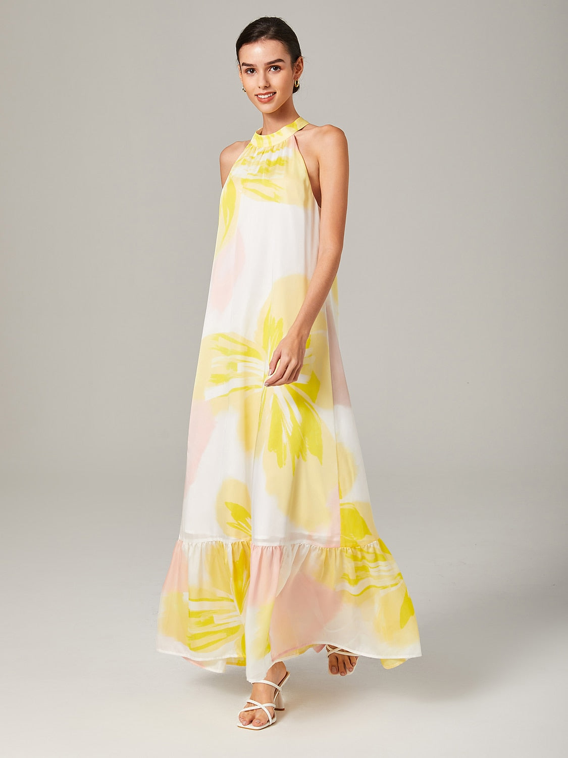 Super loose A-line halter dress