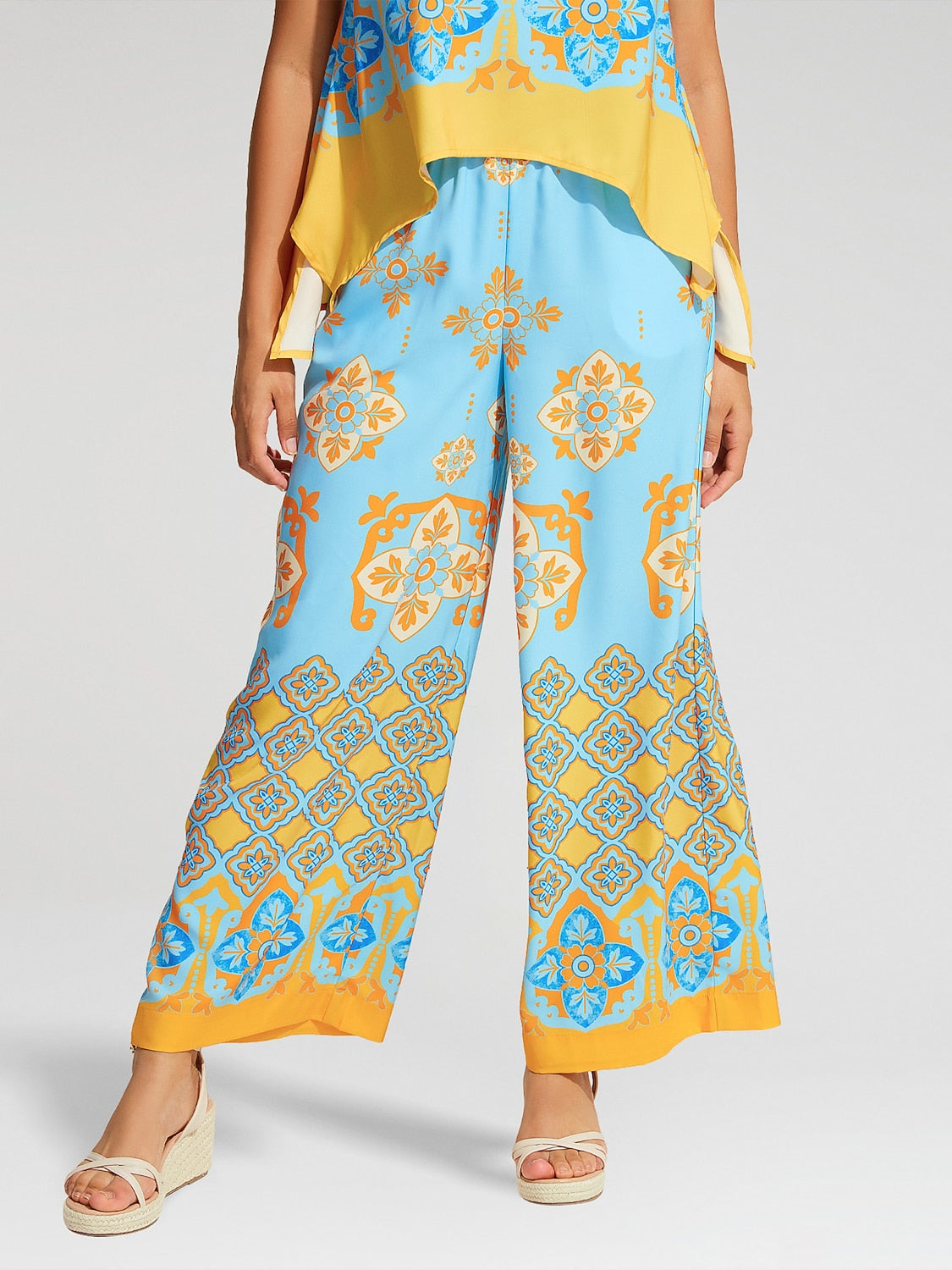 Satin Bohemia Wide Leg Pocket Pants