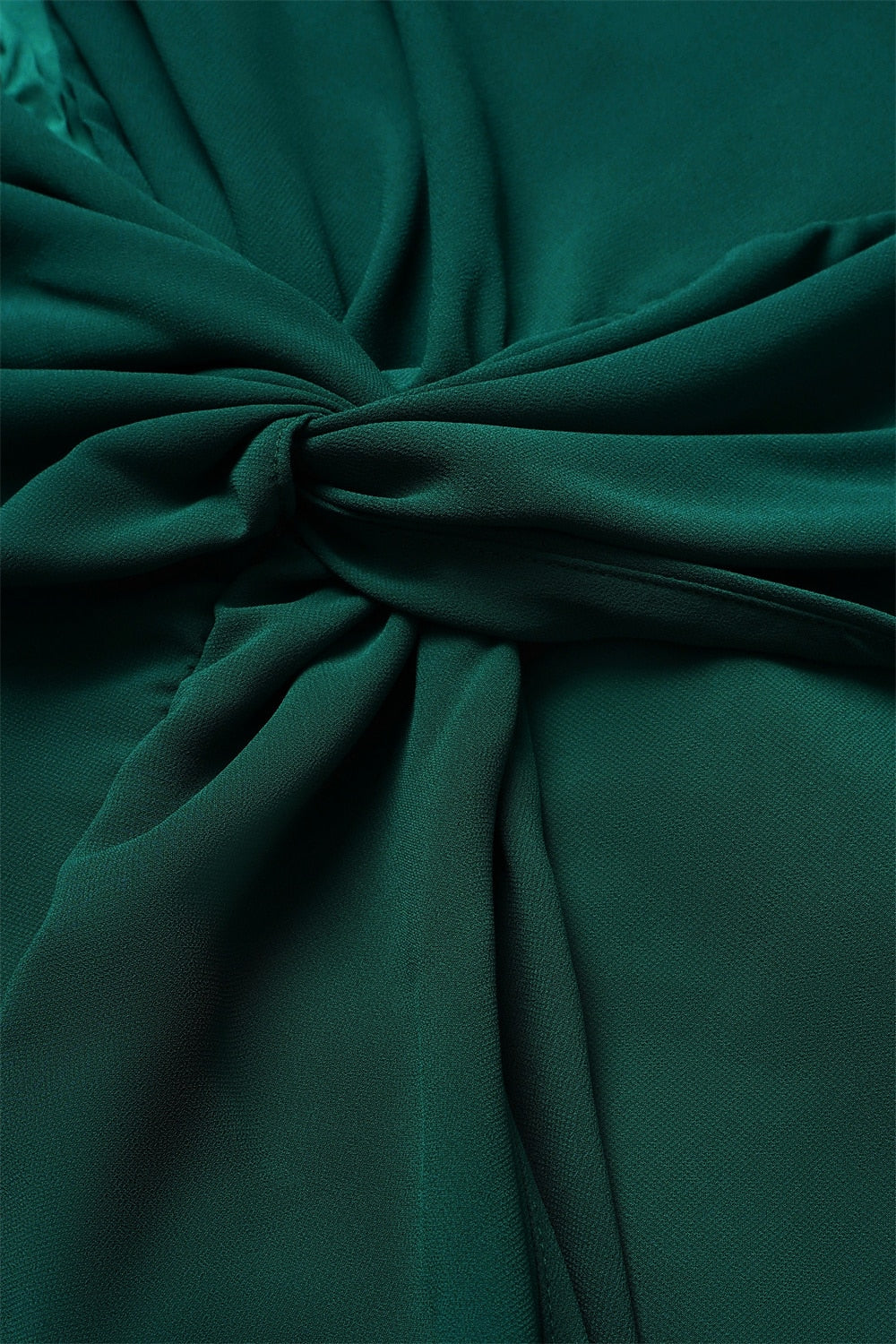 Chiffon Plain Ruffle Twisted Maxi Dress