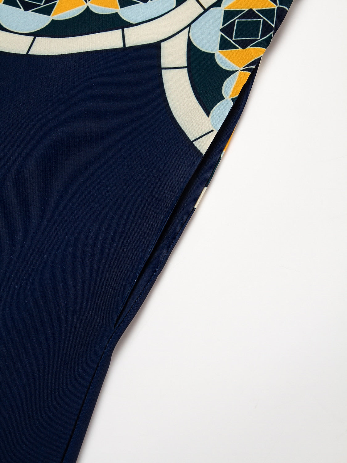 Satin Folk Print Maxi Dress