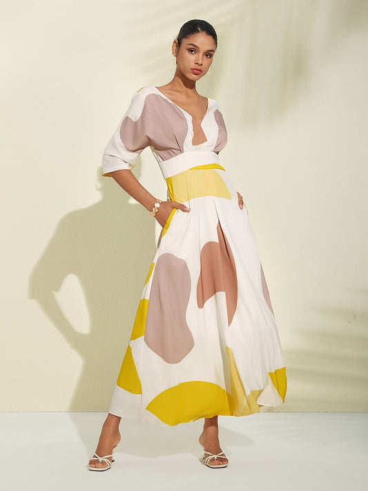 Print Maxi Dress Flower/Floral Pocket Dresses