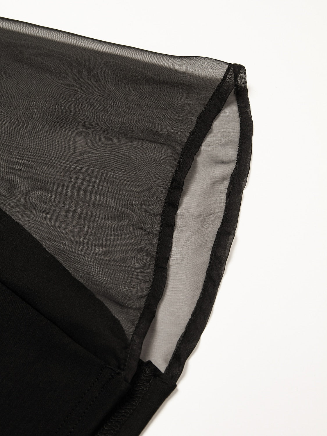 Black High Waist Pants Chiffon Lightweight Pants