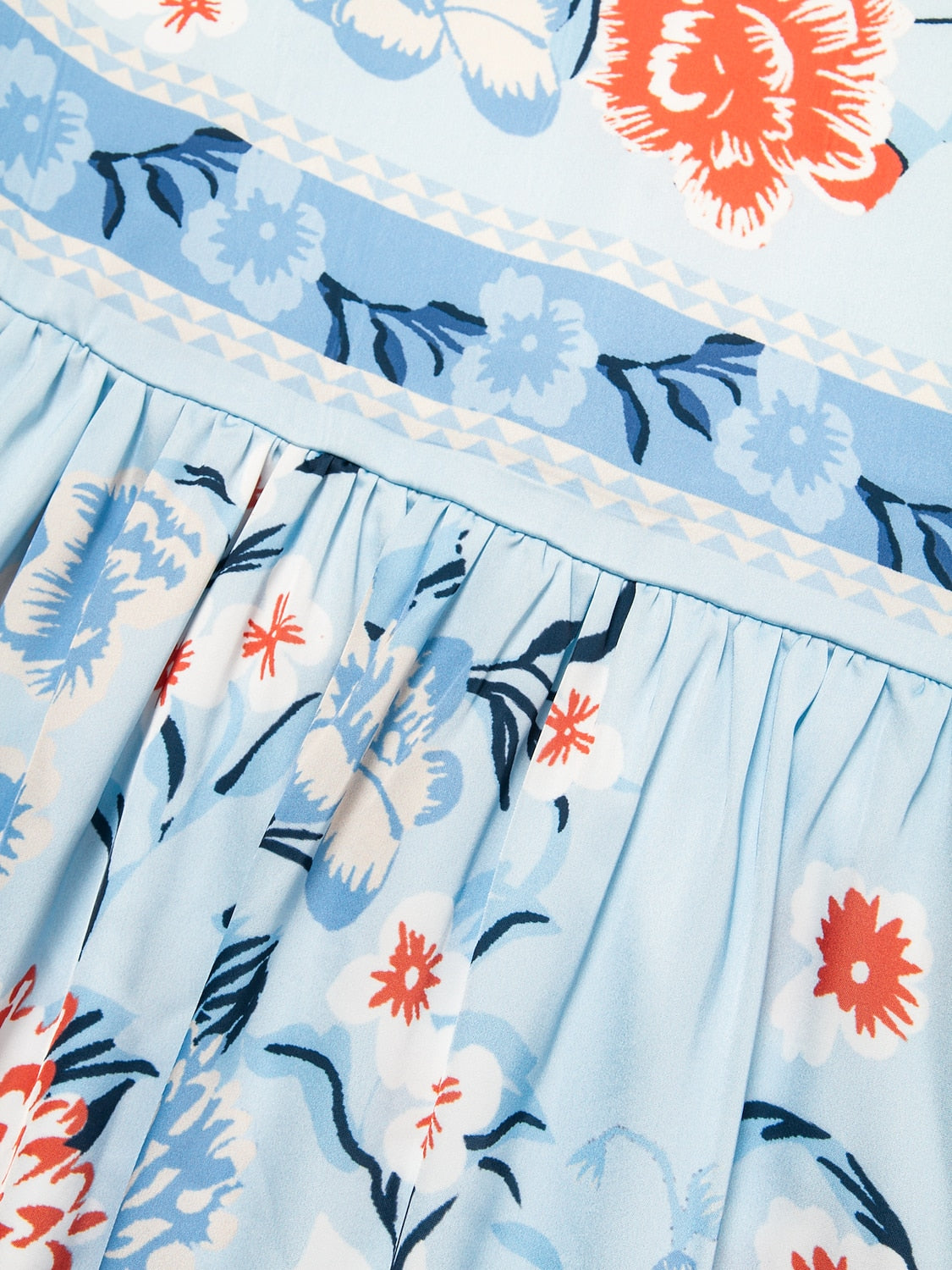 Maxi Dress Satin Floral Printing