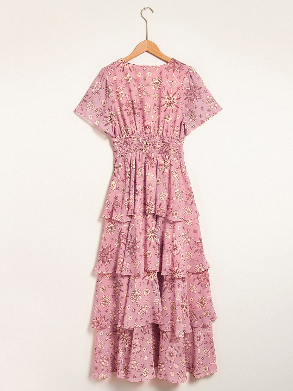 Chiffon Floral Short Maxi Dress