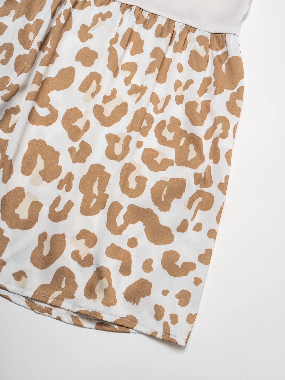 Satin Leopard Print Button Up Maxi Dress