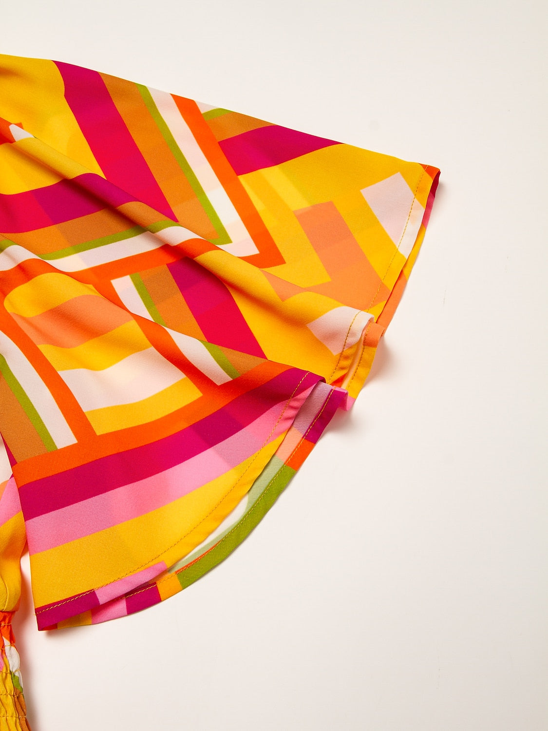 Chiffon Geometric Maxi Dress