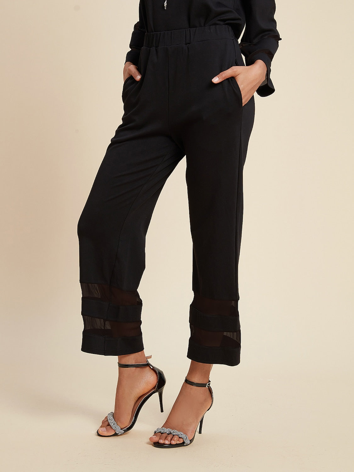 Pants Ankle-Length Chiffon Modal Pockets
