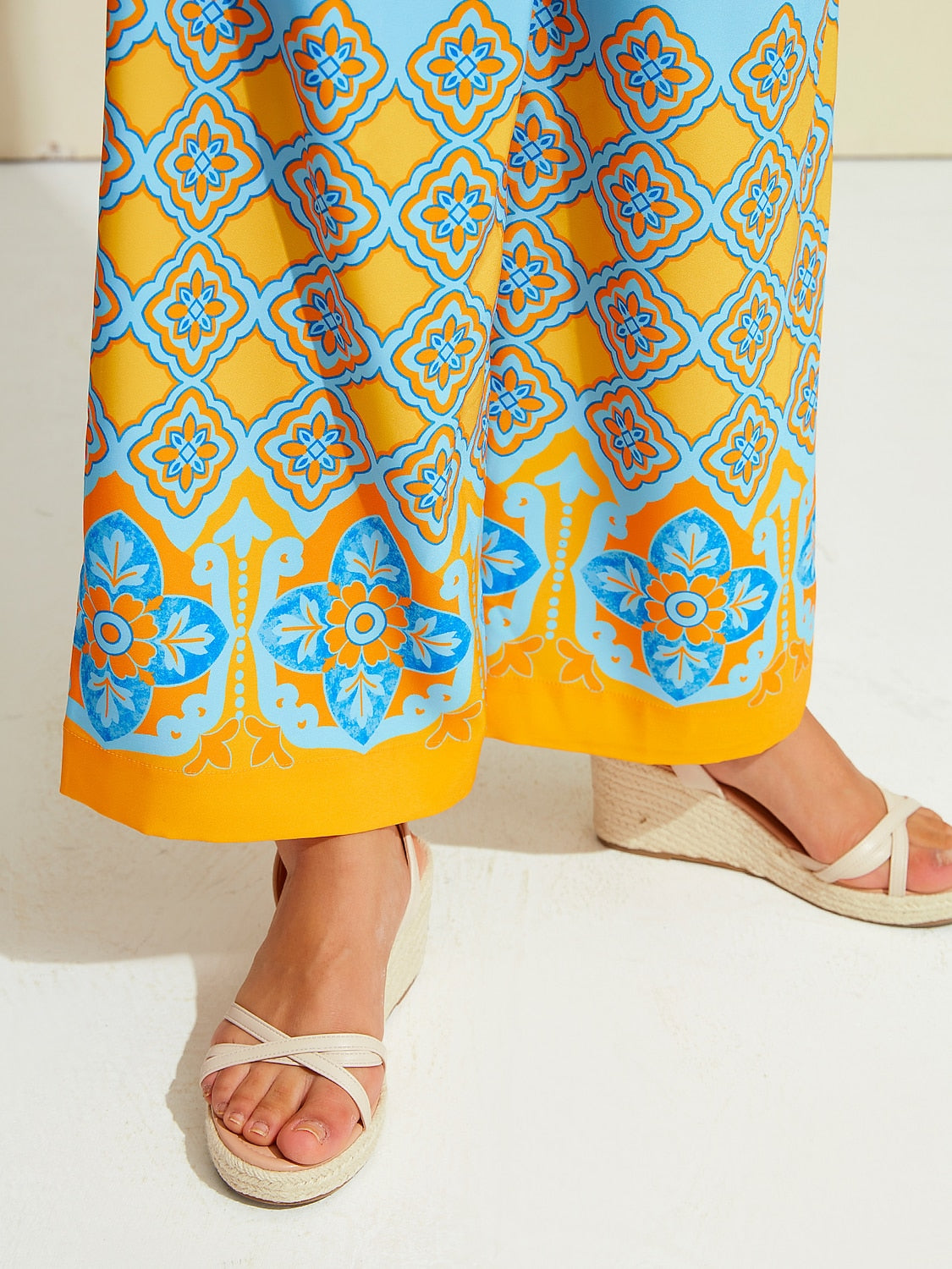 Satin Bohemia Wide Leg Pocket Pants