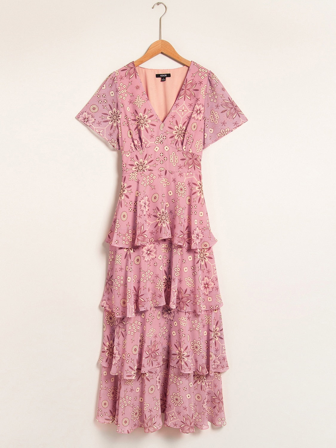Chiffon Floral Short Maxi Dress