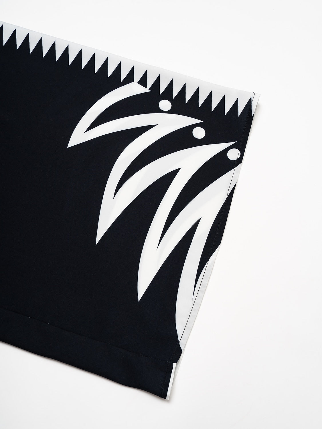 Wide Leg Pants Black Satin Full Length Printing