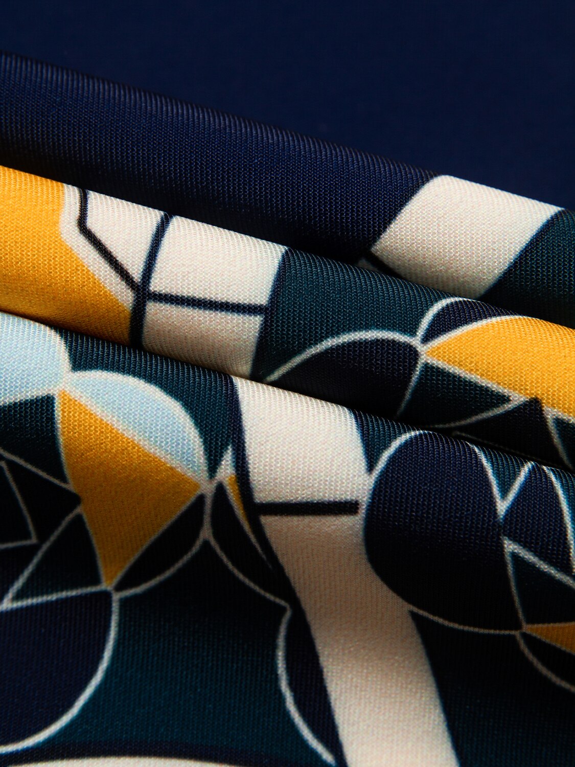 Satin Folk Print Maxi Dress