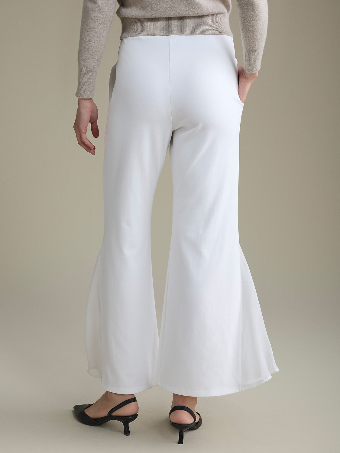 Black High Waist Pants Chiffon Lightweight Pants
