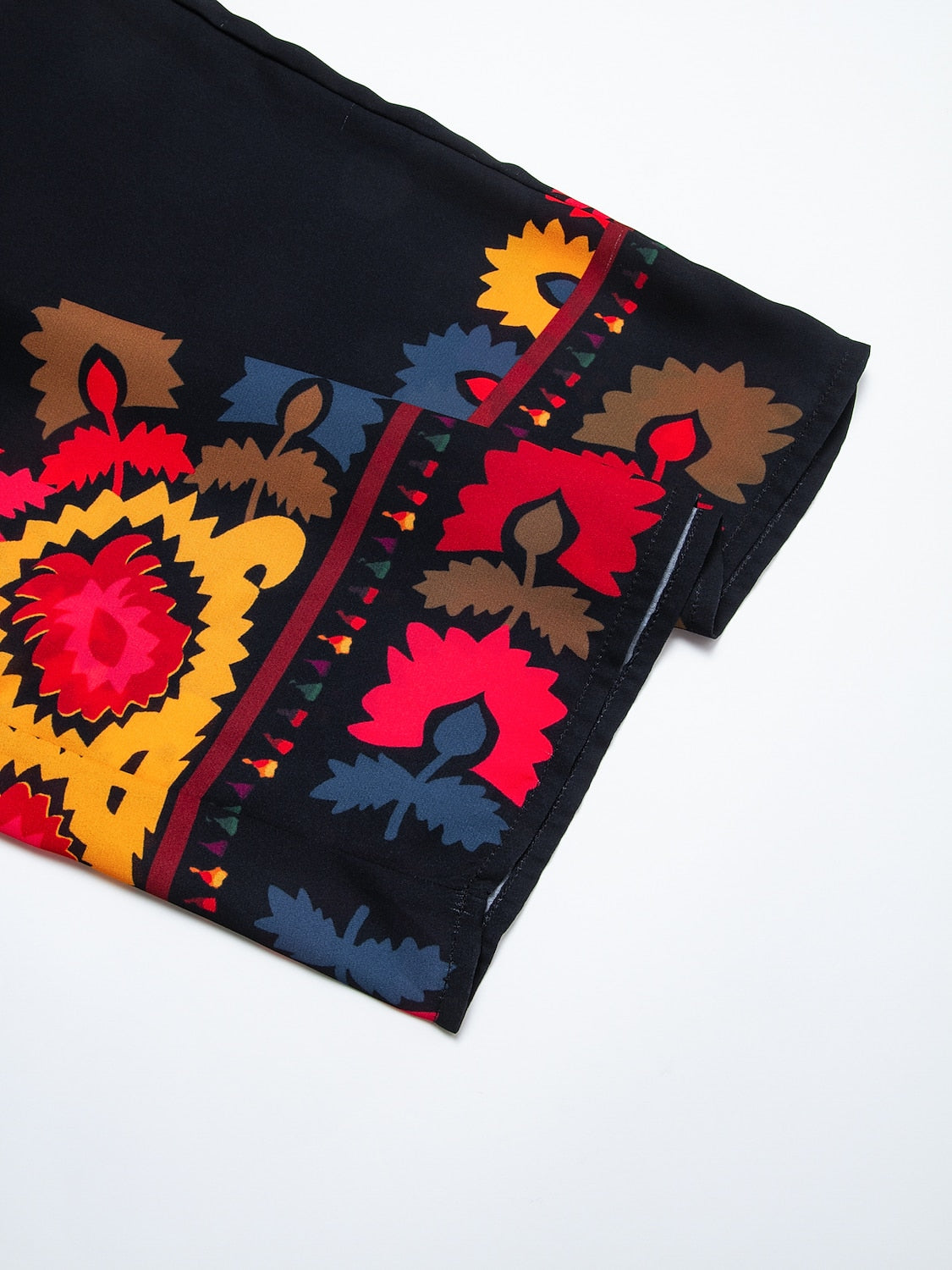 Pants Chiffon Floral Print Elasticated Waistband