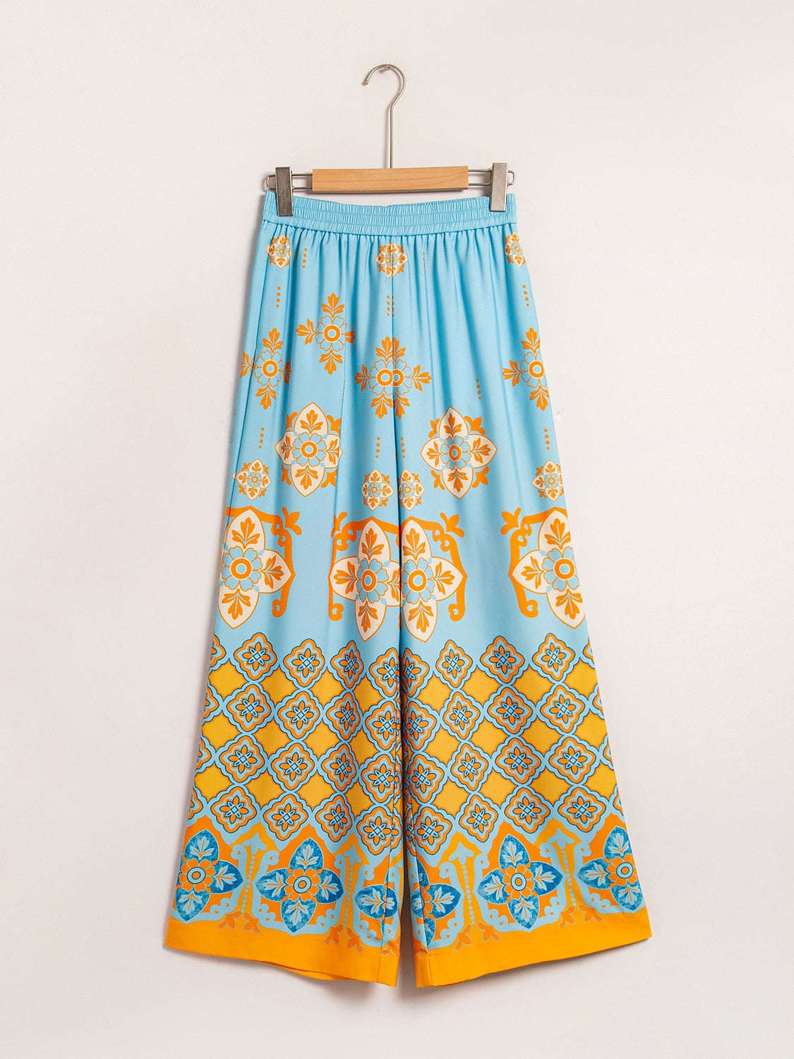 Satin Bohemia Wide Leg Pocket Pants