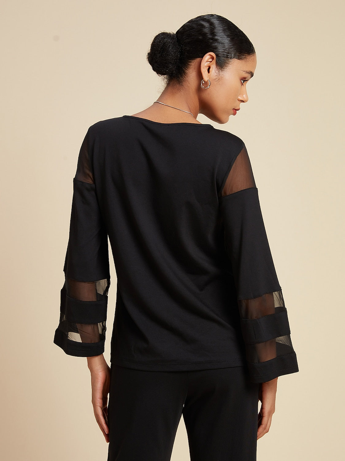 Style Chiffon Blouse Modal Illusion Pure Color Loose