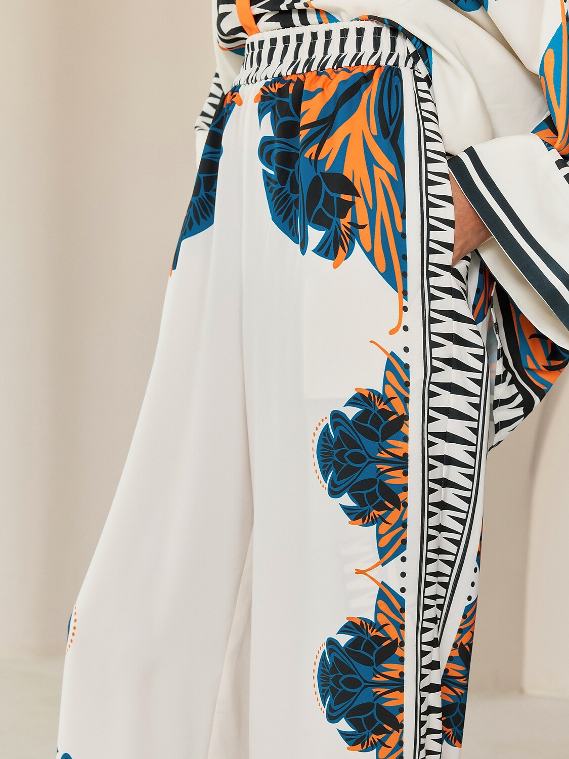 Pants Satin Wide Leg Maxi Loose Bohemian