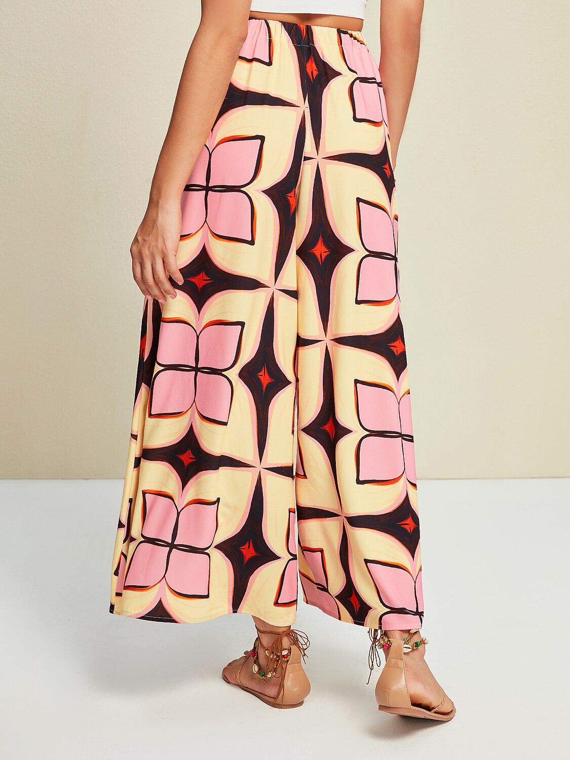 Bohemia Wide Leg Maxi Pants With Pocket