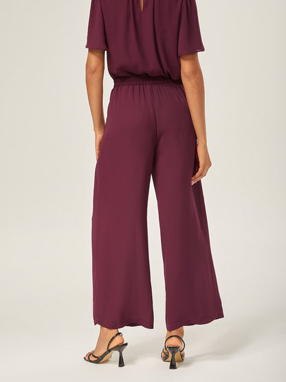 Loose Culottes Wide Leg Full Length Chiffon Pants