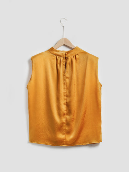 Satin less High Blouse