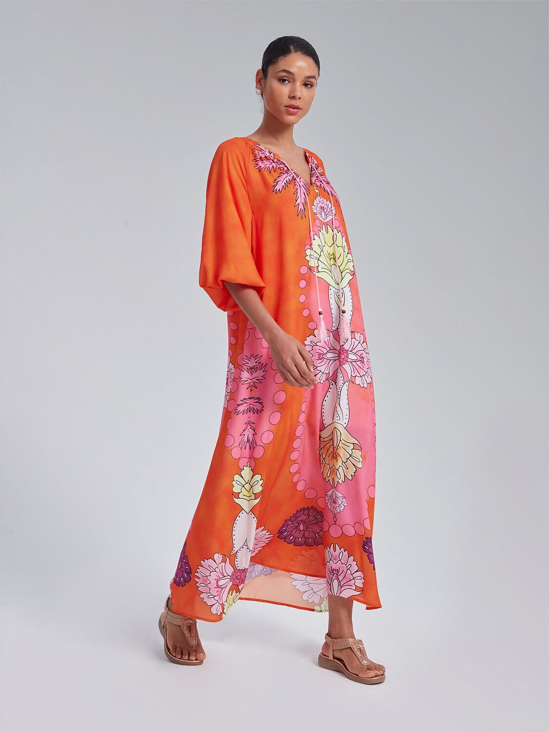 Bohemian Vacation Floral Print Dress