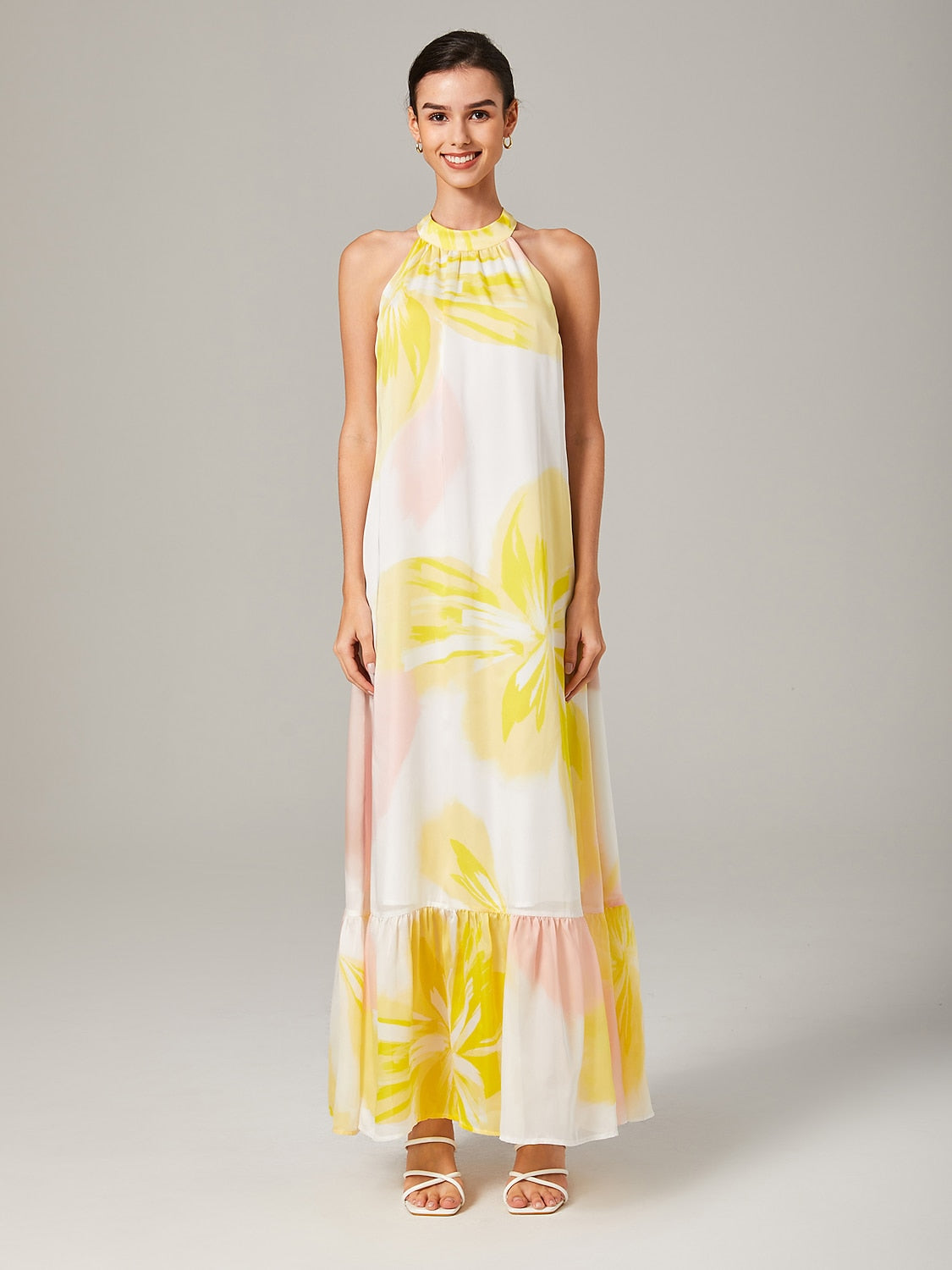 Super loose A-line halter dress