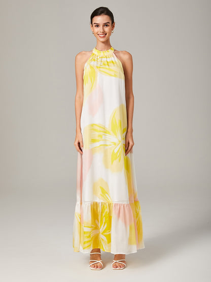 Super loose A-line halter dress