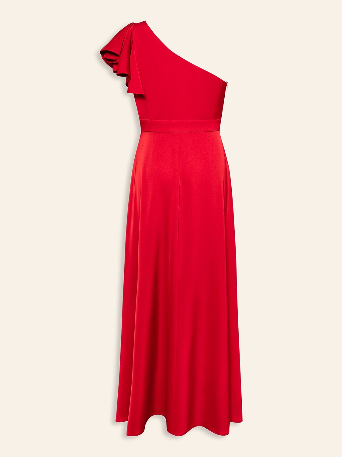 Satin Peplum Hem Solid Maxi Dress Dress