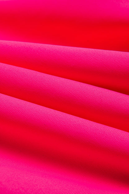 Triangle V-Neck Petal Border One-Piece Vacation Swimsuit